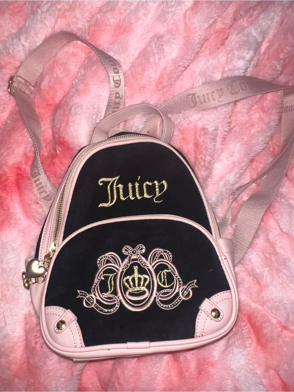 Y2K Juicy Couture Purse Backpack Vintage Coquette Mcbling Indie Sleaze Bag